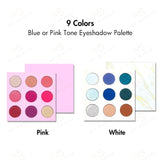 9 Colors Blue or Pink Tone Eyeshadow Palette