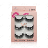 False eyelashes 3 pairs (imitation mink hair)