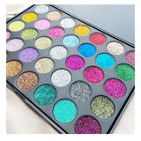 35 Colors Glitter Eyeshadow Palette - MSmakeupoem.com