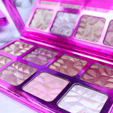 8 Colors Diamond Highlight Purple Palette