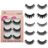 False eyelashes 3 pairs (imitation mink hair)