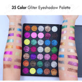 35 Colors Glitter Eyeshadow Palette - MSmakeupoem.com