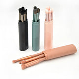 5pcs plastic handle eyeshadow brush in plastic bucket