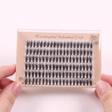 20D Six rows of mixed natural thick artificial single cluster false eyelashes