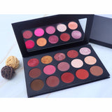 15 Colors Black Reddish Brown Eyeshadow Palette