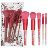 5 pcs candy color makeup brushes (with bag)