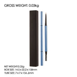 6 colors blue look double-ended ultra-fine round refill eyebrow pencil