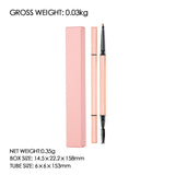 5 colors Square tube rose gold bar waterproof long-lasting triangle eyebrow pencil