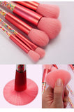 5 pcs candy color makeup brushes (with bag)