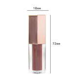 6 Colors Gold Lid Square Tube  Nude Lip Glosses